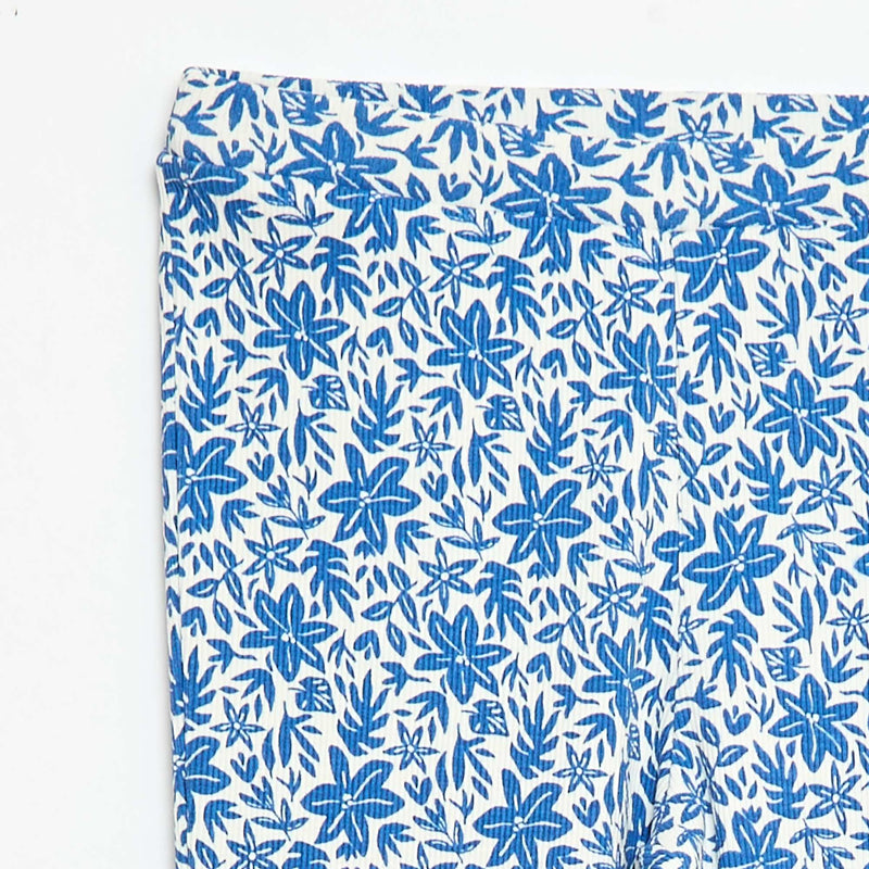 Legging côtelé à motif