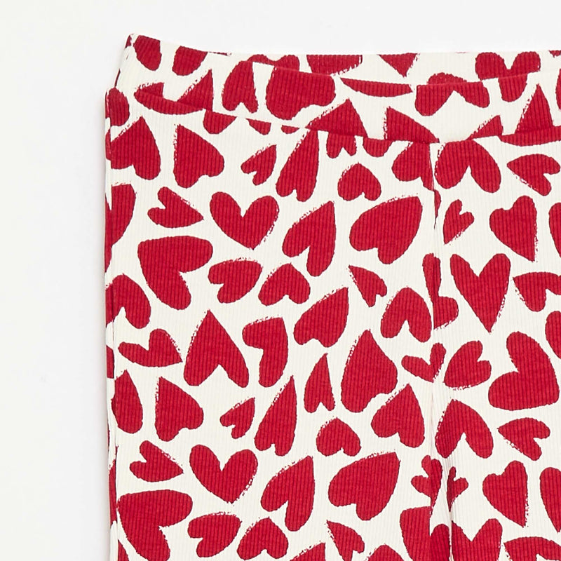 Legging côtelé à motif
