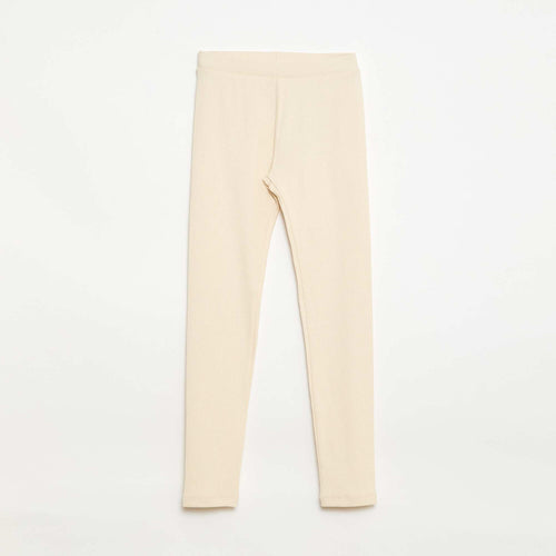 Legging maillé en coton uni