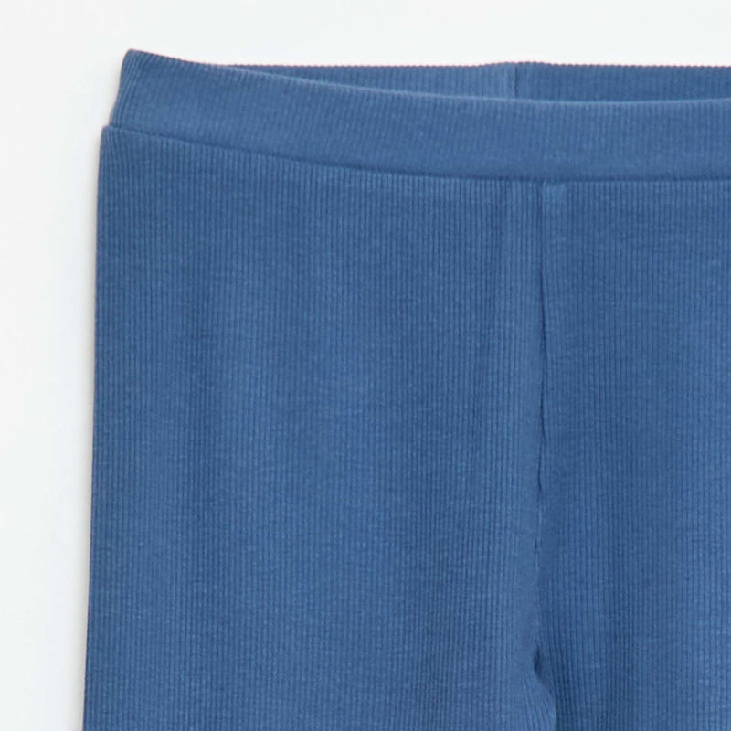 Legging maillé en coton uni