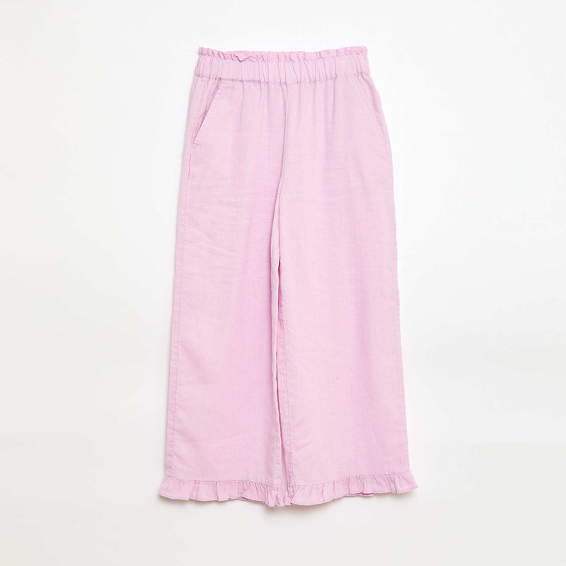 Pantalon en lin mélangé