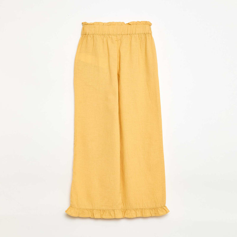 Pantalon en lin mélangé