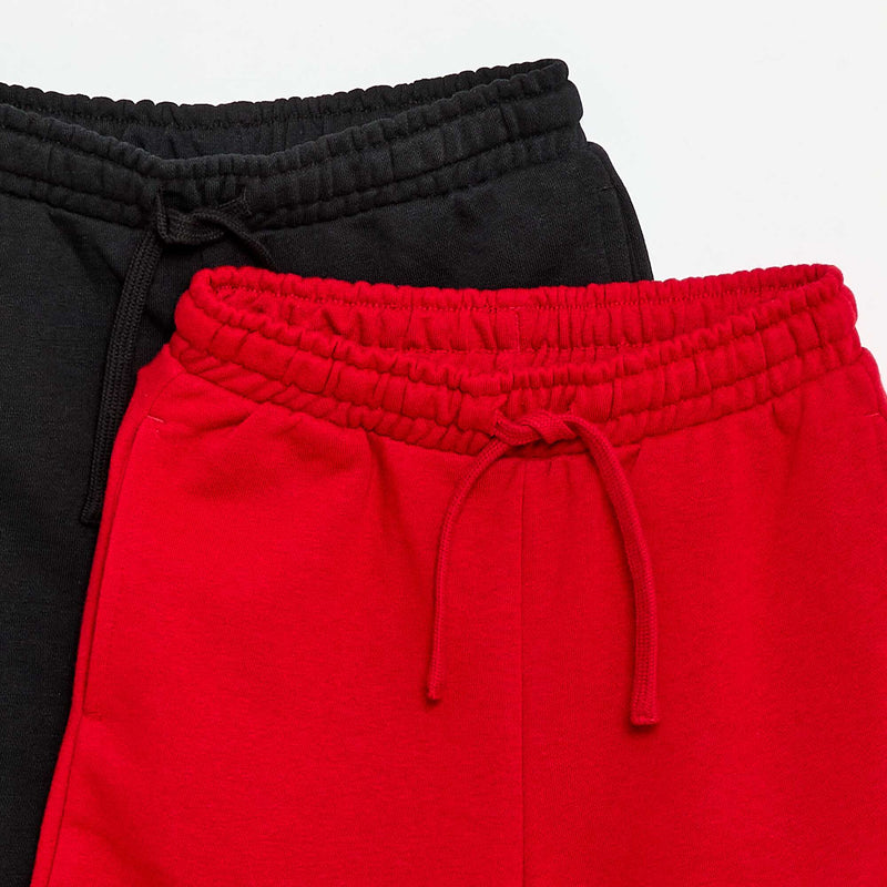 Lot de 2 shorts en coton uni
