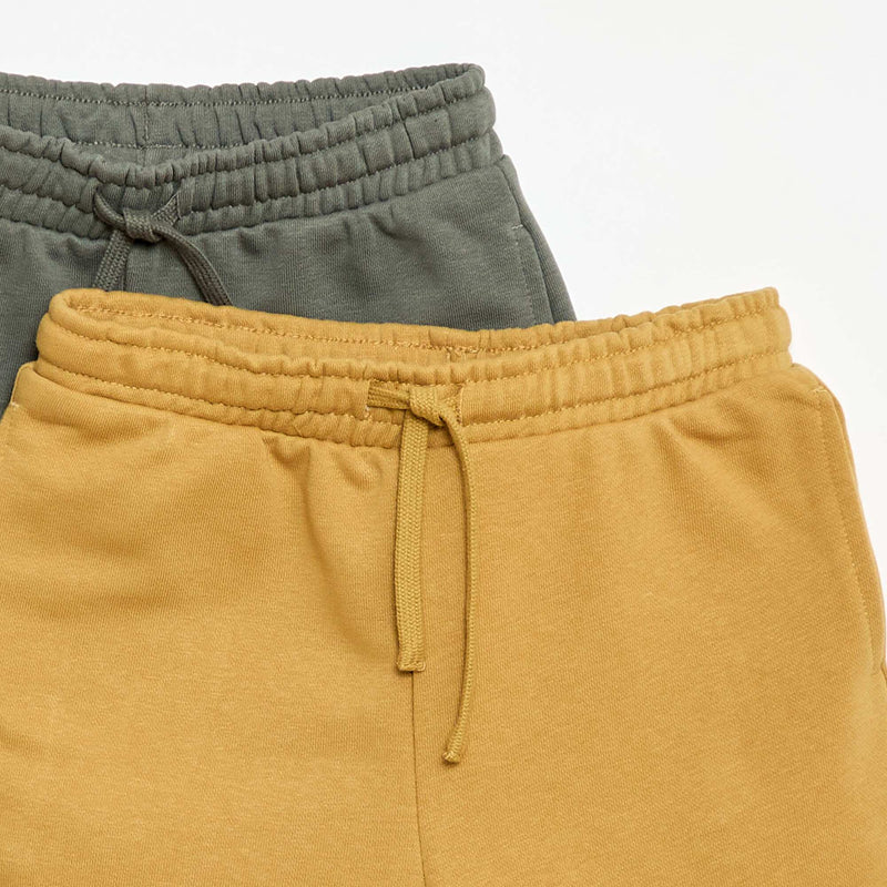 Lot de 2 shorts en coton uni
