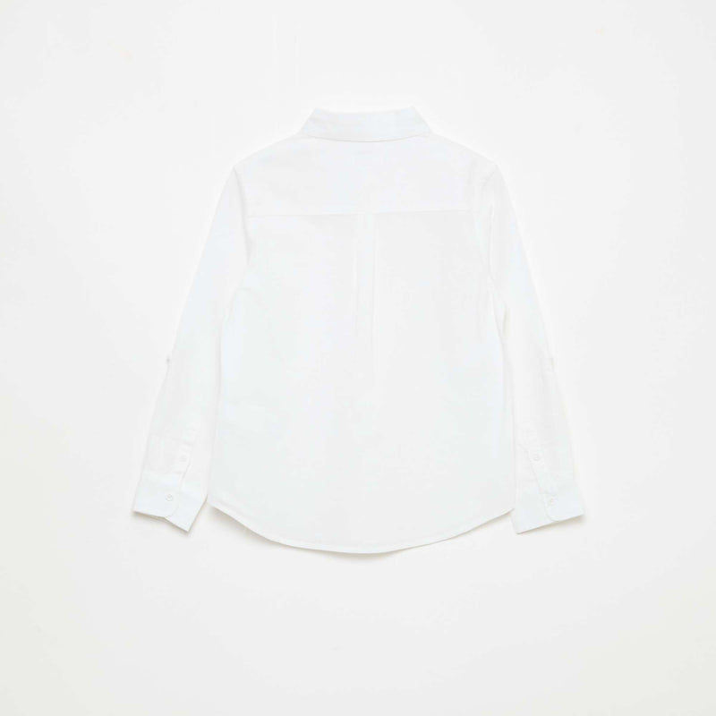 Chemise avec poche et manches retroussables