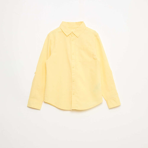 Chemise avec poche et manches retroussables