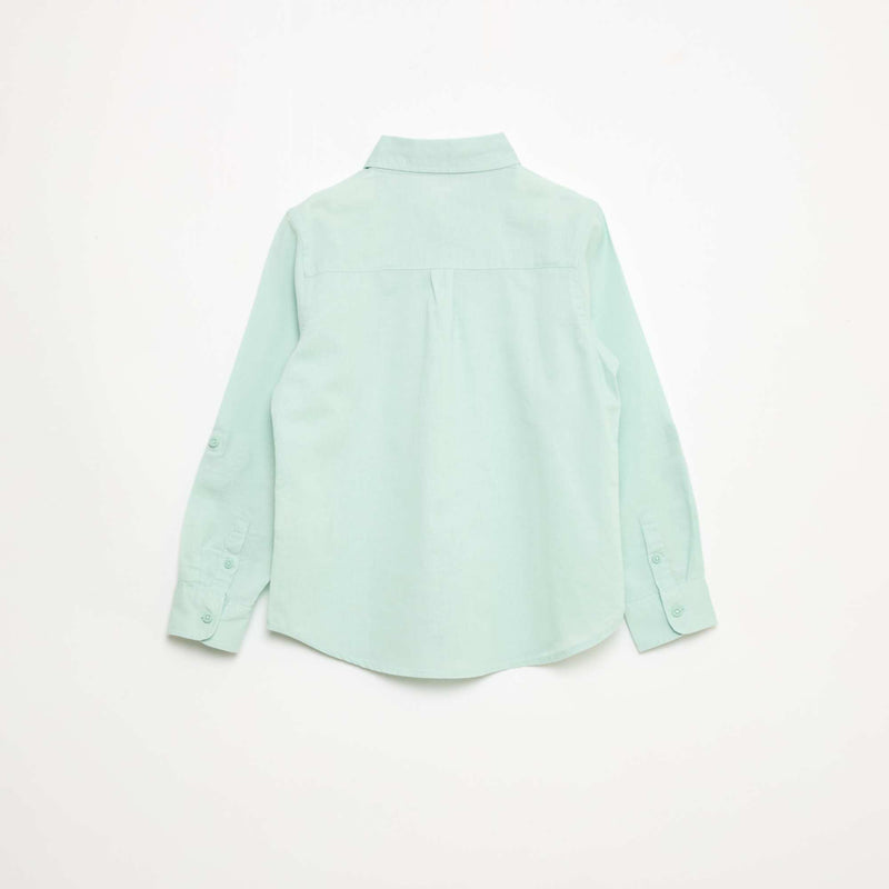 Chemise avec poche et manches retroussables