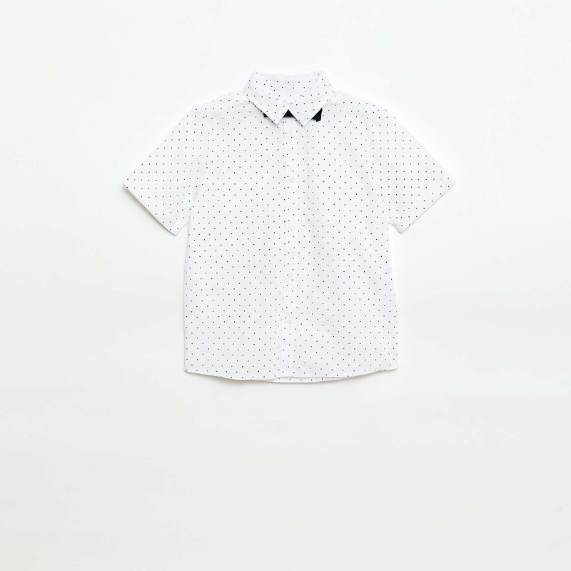 Chemise en popeline avec nœud papillon