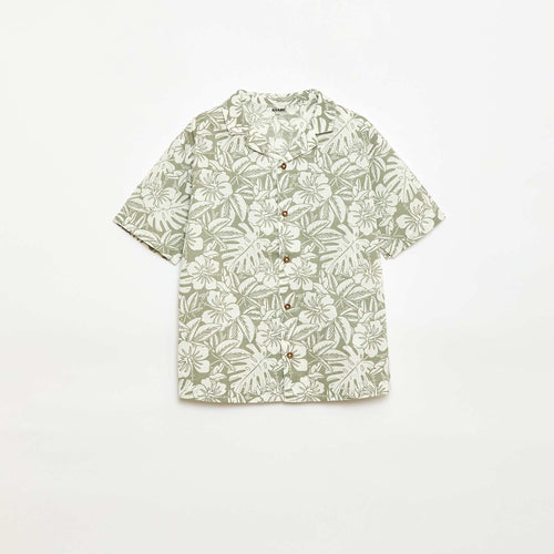 Chemise regular manches courtes en coton