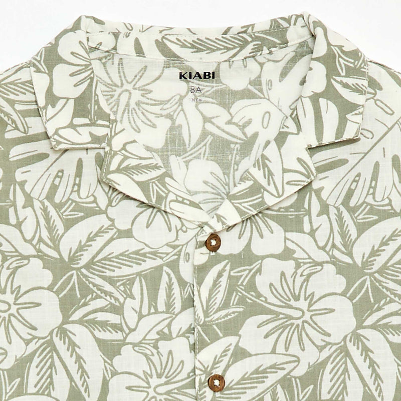 Chemise regular manches courtes en coton