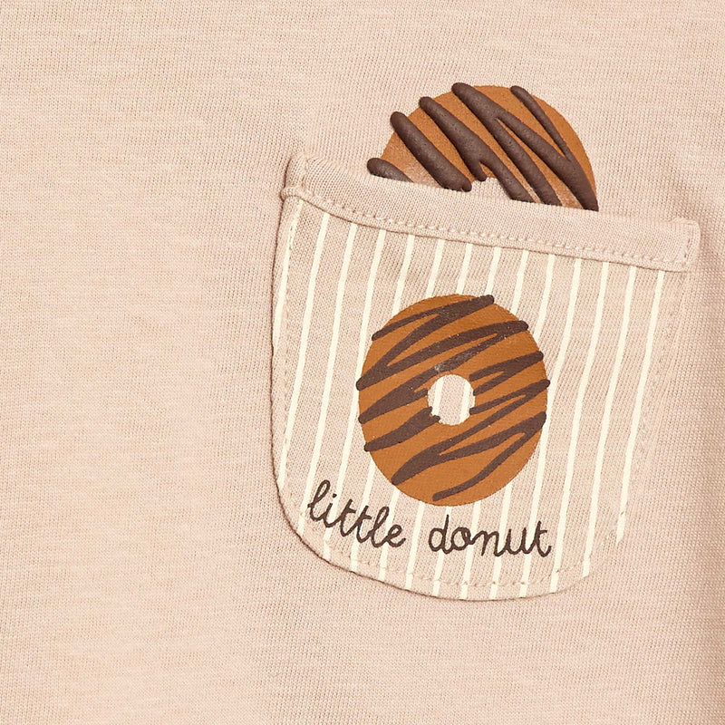 T-shirt en jersey manches courtes avec poche poitrine imprimé