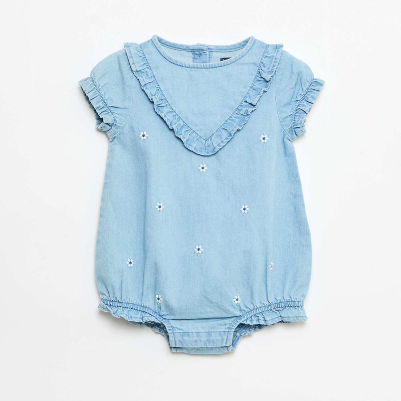Ensemble 3 pièces  barboteuse + chapeau + chaussettes