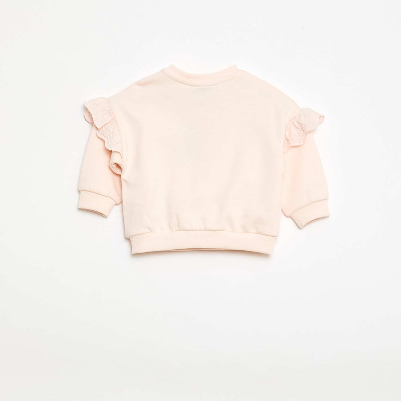 Sweat 'Bambi' 'Disney' à manches longues avec volants brodés