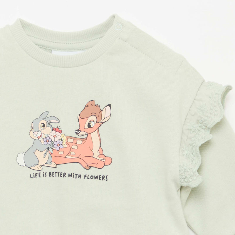 Sweat 'Bambi' 'Disney' à manches longues avec volants brodés