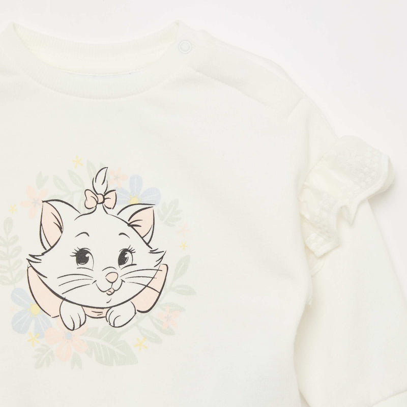 Sweat 'Bambi' 'Disney' à manches longues avec volants brodés