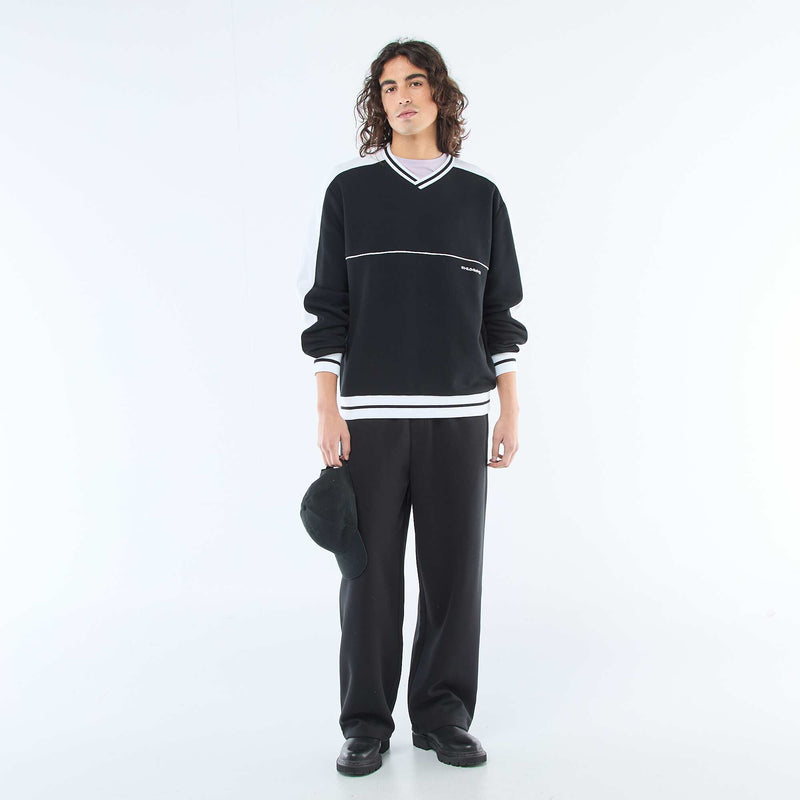 Sweat col V en french terry