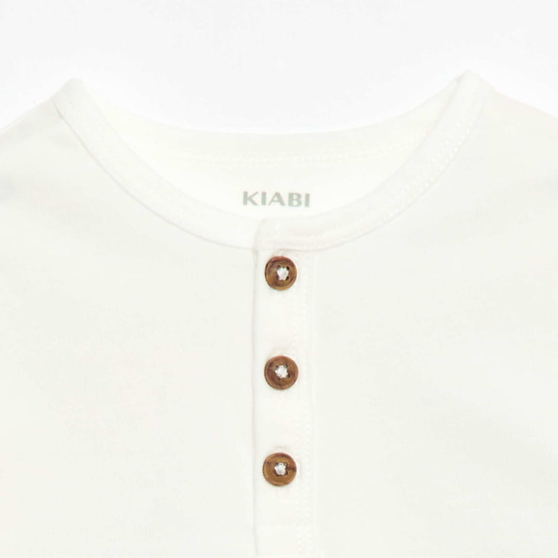 T-shirt à col tunisien boutonné