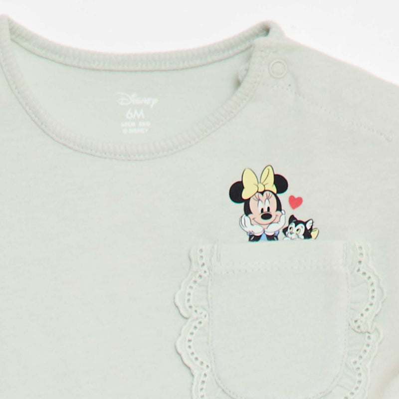 T-shirt 'Marie' 'Disney' à manches courtes et poche volantée