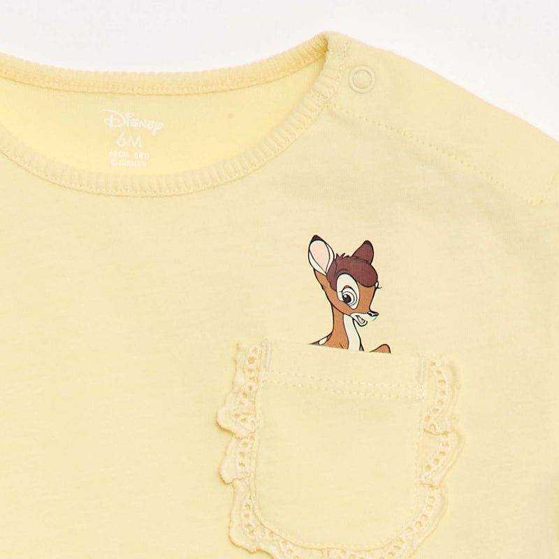 T-shirt 'Marie' 'Disney' à manches courtes et poche volantée