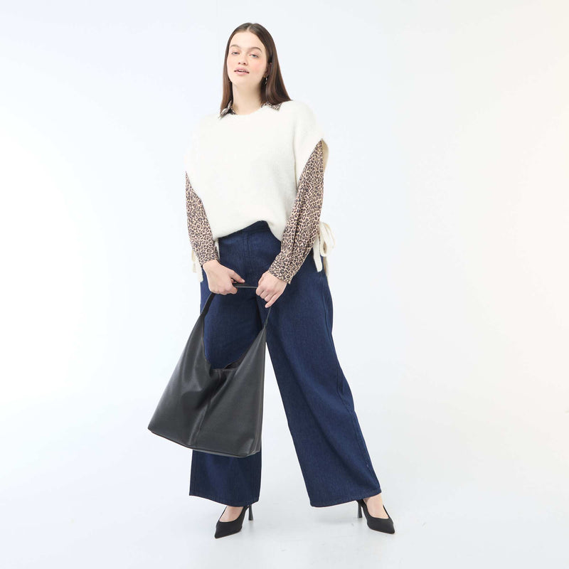 Pull sans manches à nouer sur les côtés