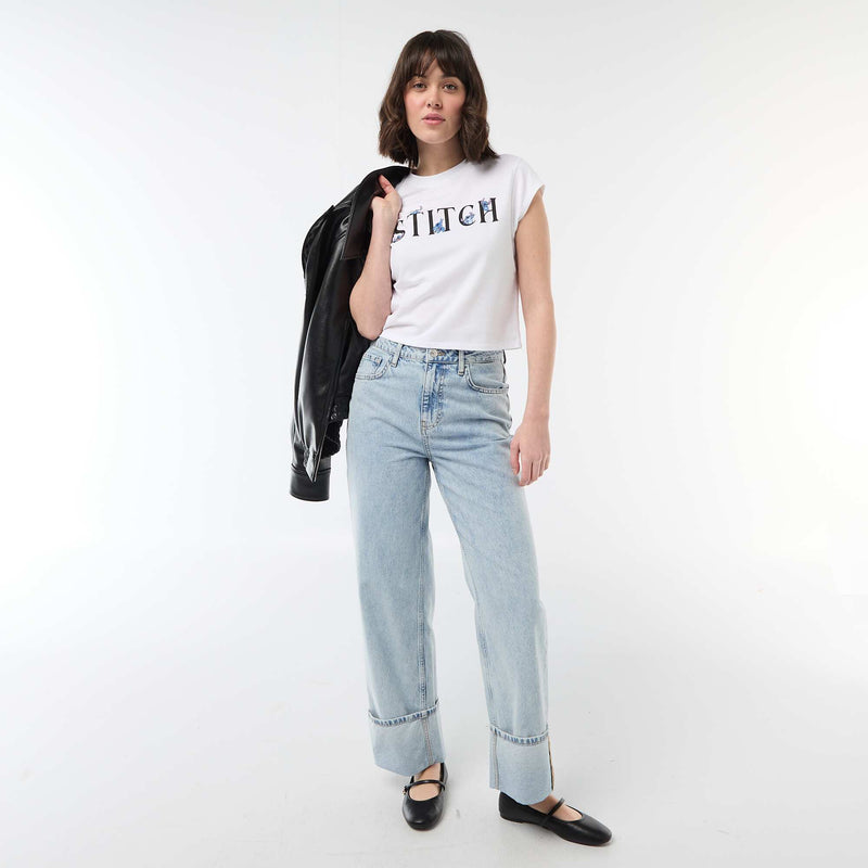 Tee-shirt 'Stitch' cropped