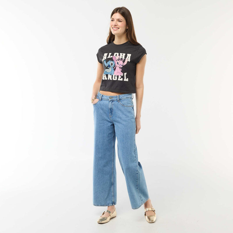 Tee-shirt 'Stitch' cropped