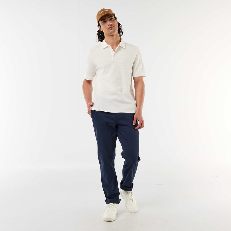 Polo en piqué de coton à manches courtes