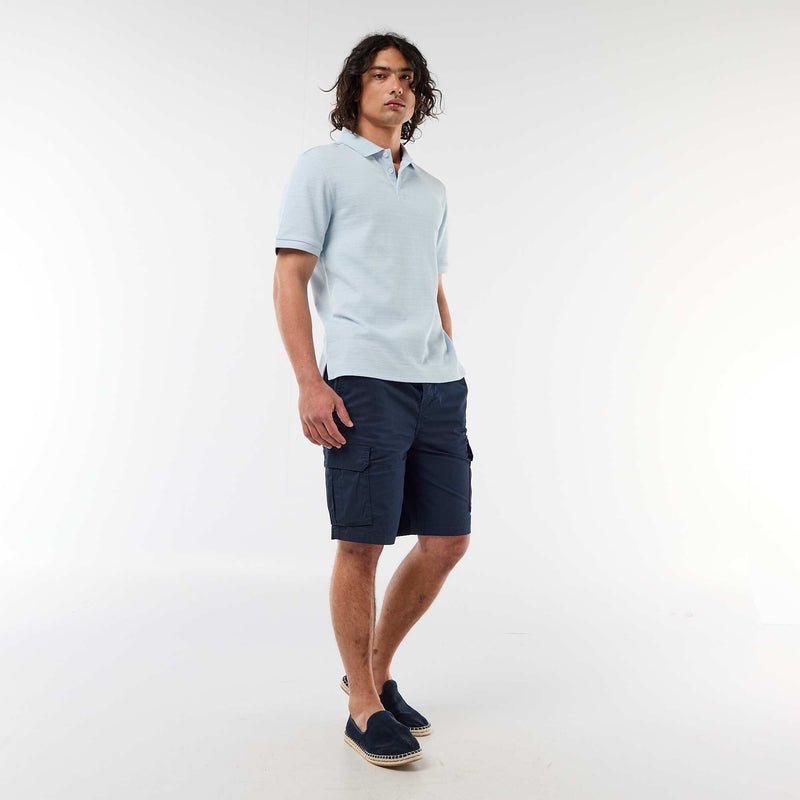 Polo en piqué de coton à manches courtes