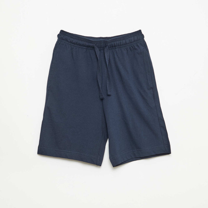 Lot de 2 shorts en jersey coton uni