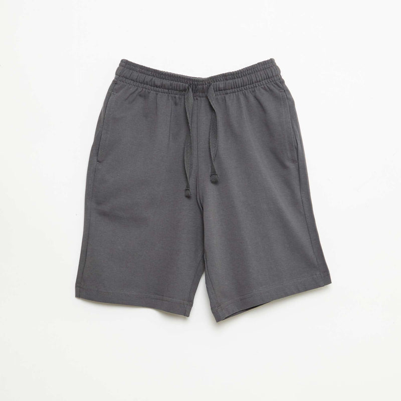 Lot de 2 shorts en jersey coton uni