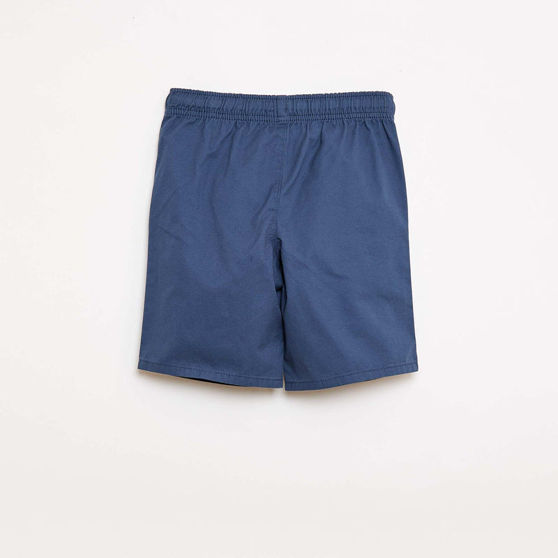 Bermuda chino uni avec liens de serrage