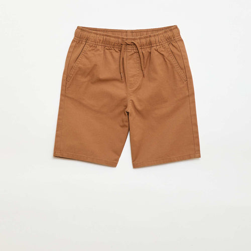 Bermuda chino uni avec liens de serrage