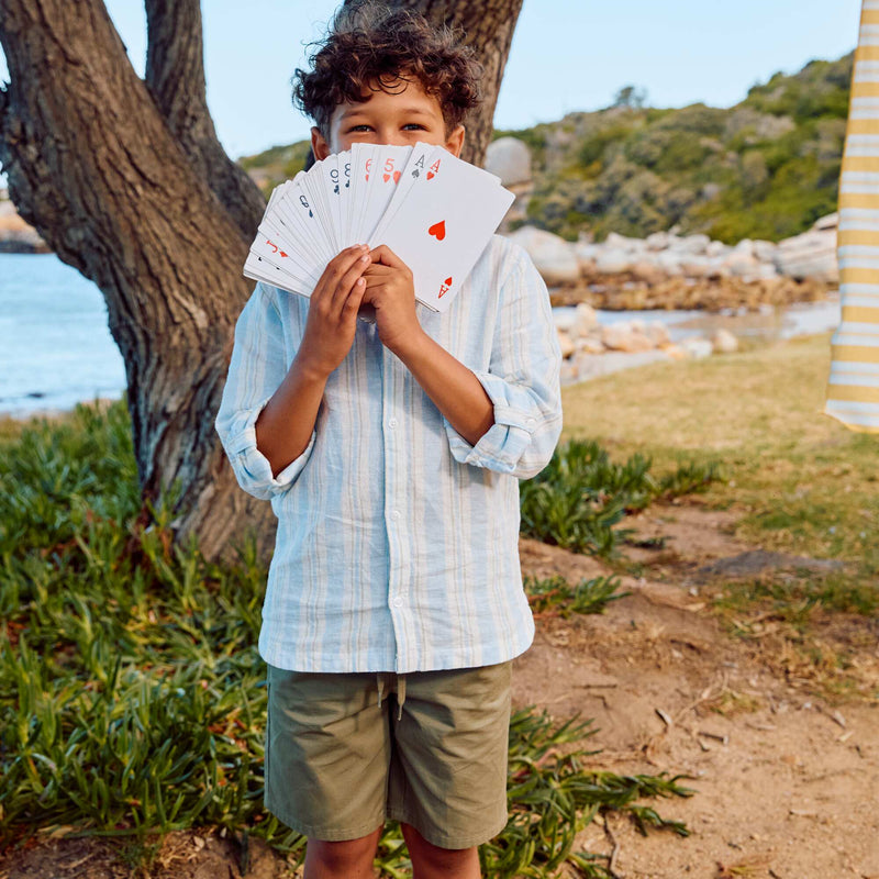 Bermuda chino uni avec liens de serrage