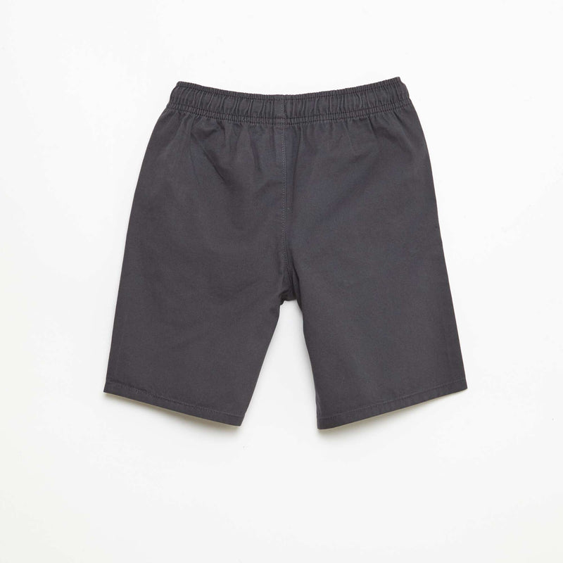 Bermuda chino uni avec liens de serrage