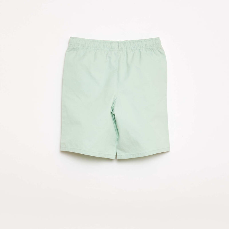 Bermuda chino uni avec liens de serrage