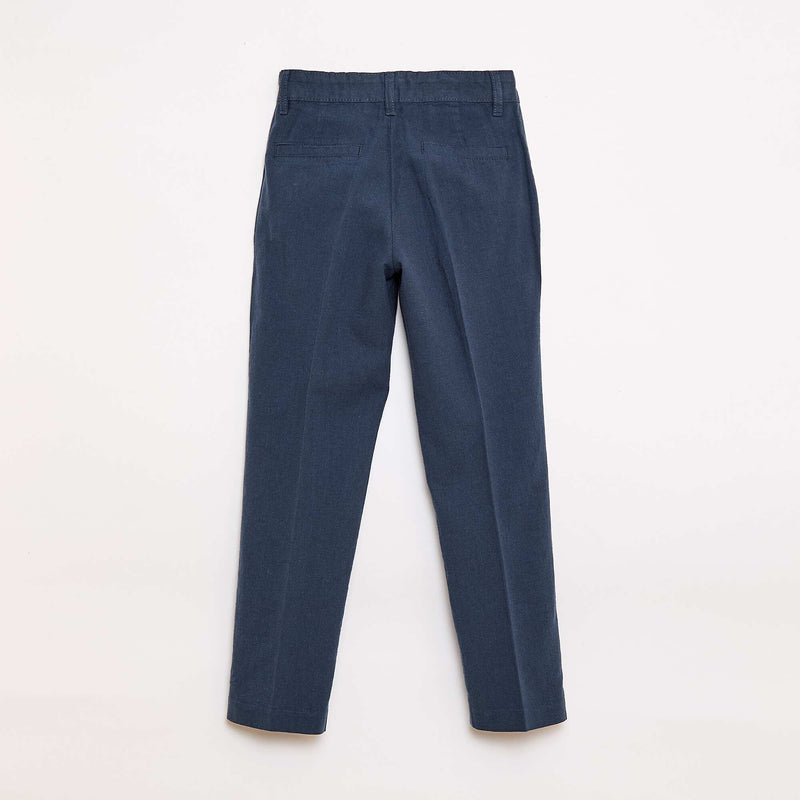 Pantalon de costume en lin mélangé