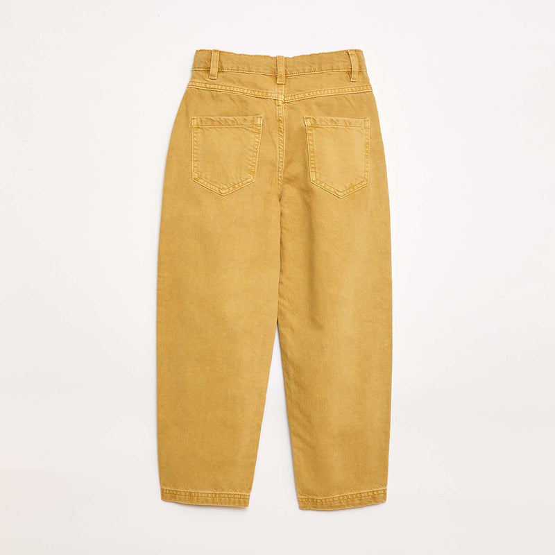 Pantalon denim coupe large balloon