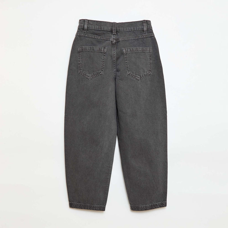 Pantalon denim coupe large balloon