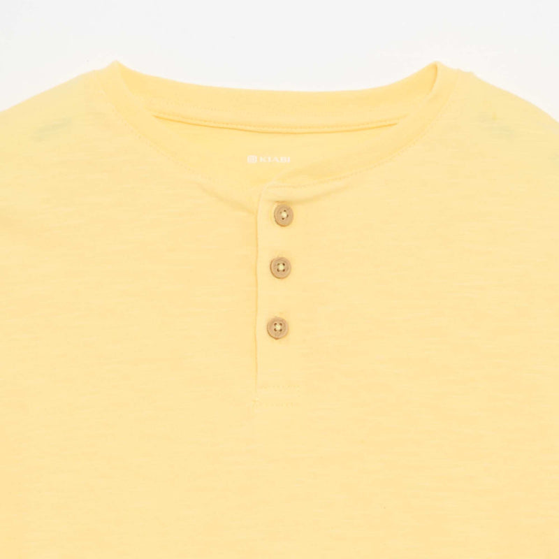 T-shirt à col tunisien – Jaune – Kiabi Maroc