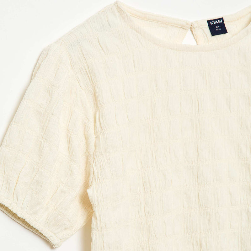 T-shirt large en maille fantaisie