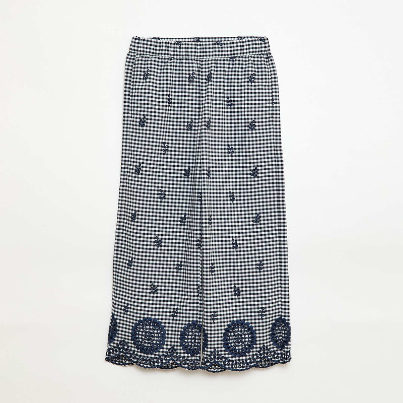 Pantalon vichy en coton