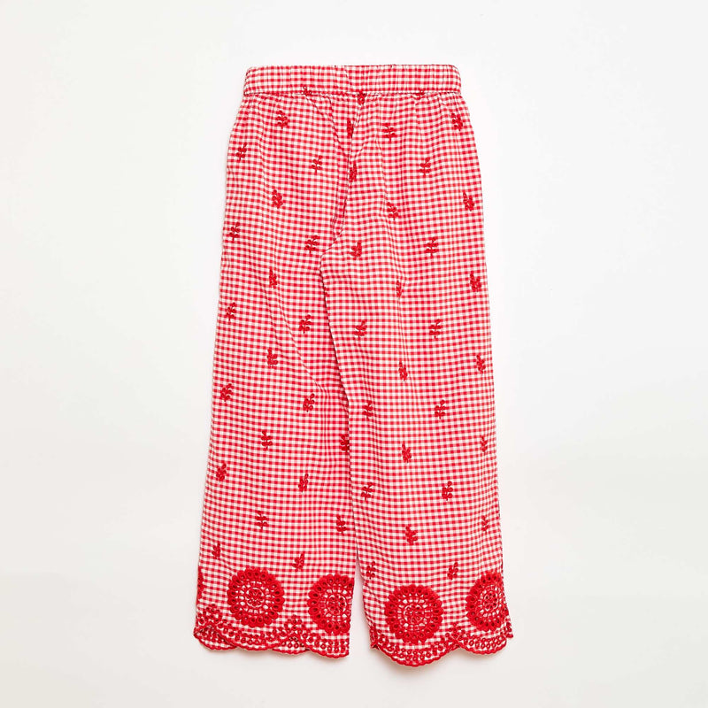 Pantalon vichy en coton