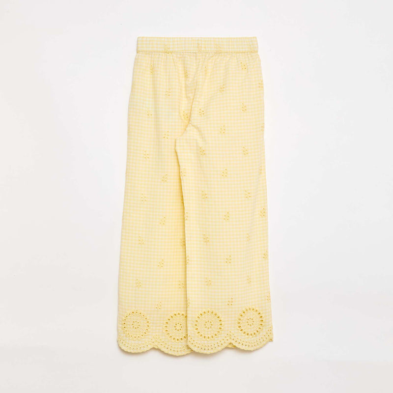 Pantalon vichy en coton