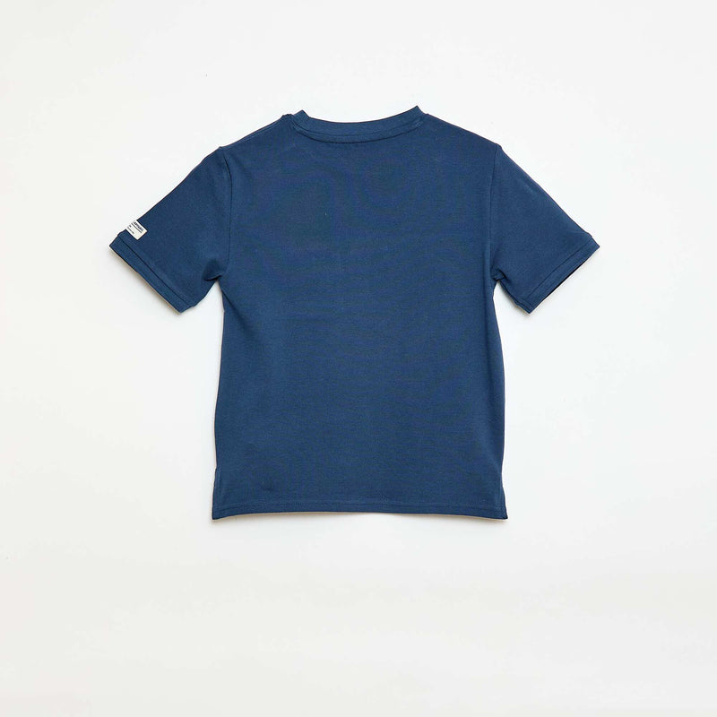 T-shirt en coton piqué à manches courtes
