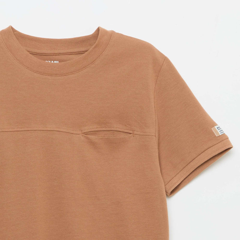 T-shirt en coton piqué à manches courtes