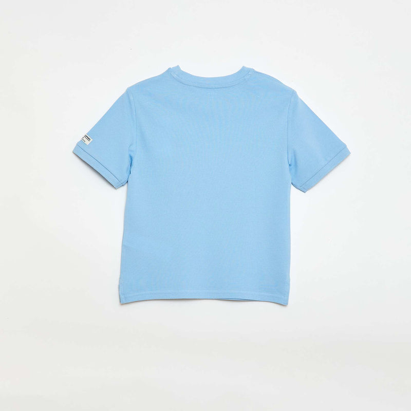 T-shirt en coton piqué à manches courtes