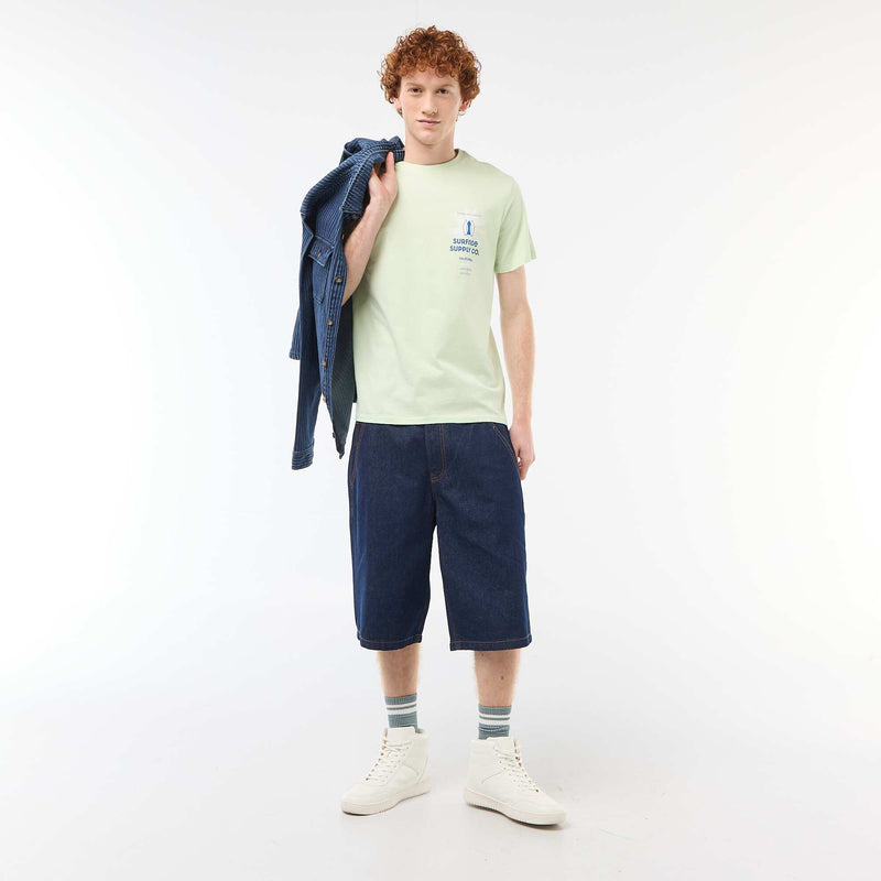 T-shirt col rond imprimé en coton
