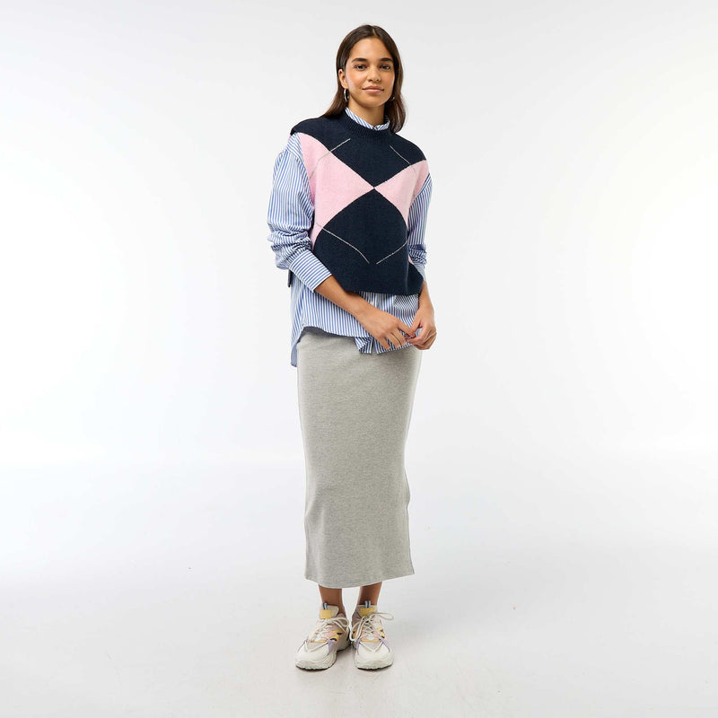 Pull sans manches avec liens à nouer sur les côtés