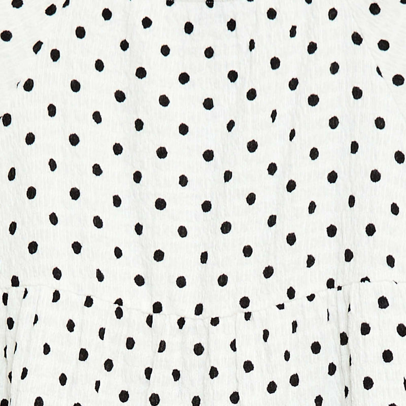 Robe en maille crêpe à imprimé à pois