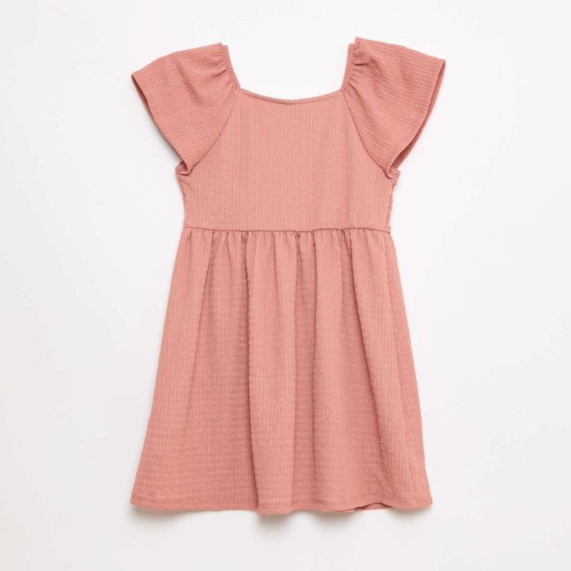 Robe en maille gaufrée uni